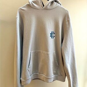 Eric Emanuel grey double E logo hoodie M Made in USA